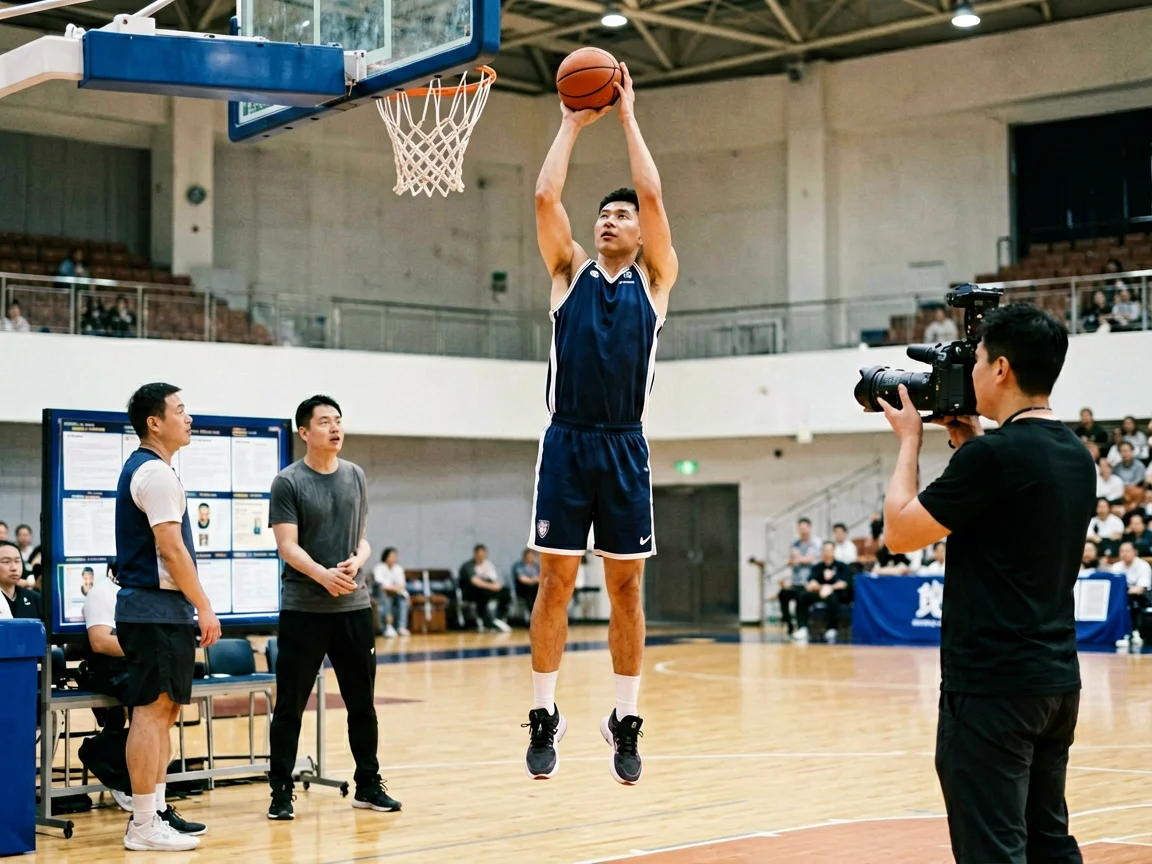 Ming探营中国男篮集训给年轻内线球员传授赛场经验